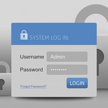 an email login screen